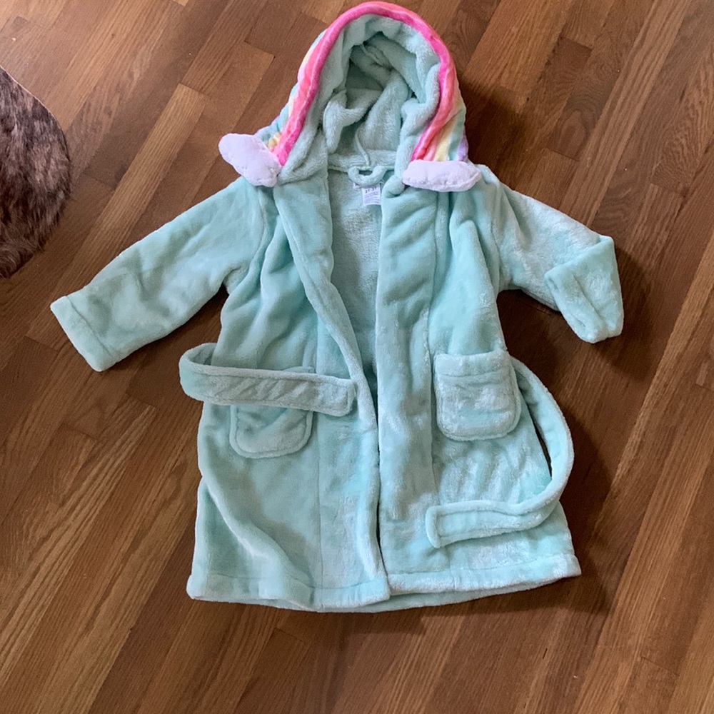 Rainbow hooded robe